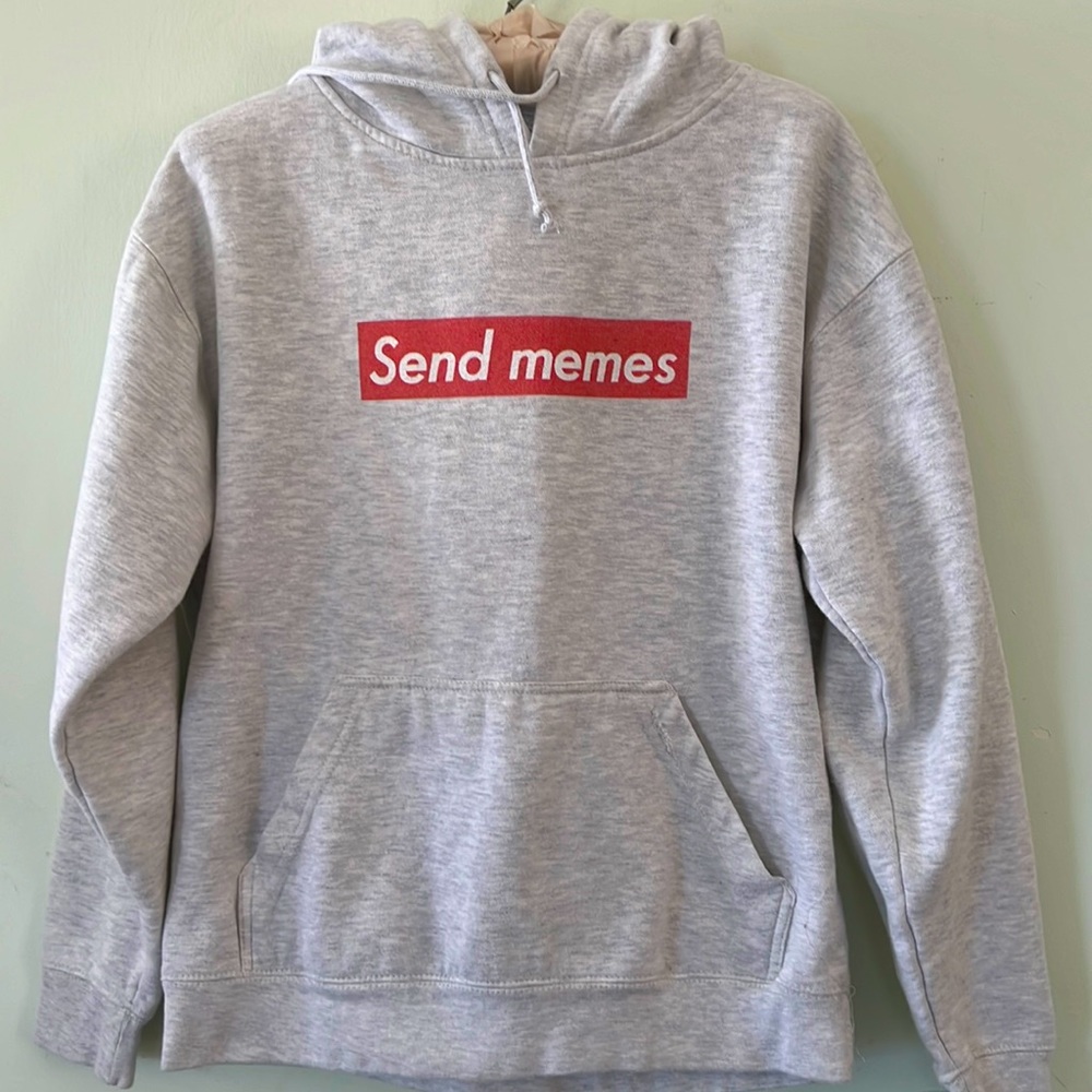 Delta Fleece Hoodie Send  memes Sz Large